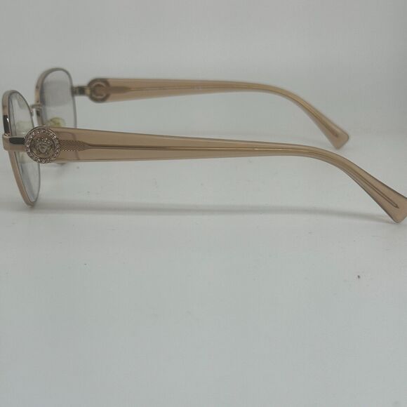 VERSACE MOD.1246-B 1052 Italy Brown Beige Eyeglasses Frame 52-17-135 H14642 - Picture 3 of 8